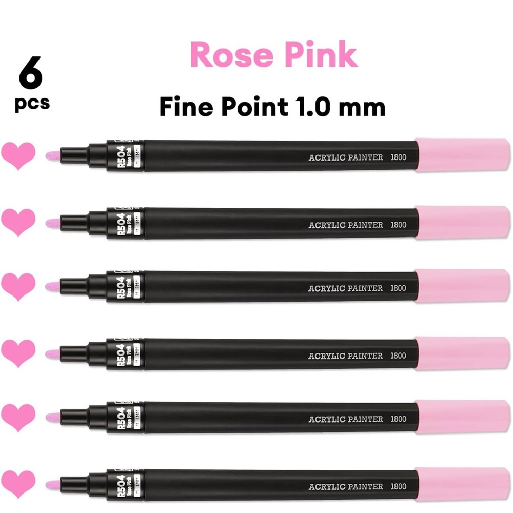 12ct Pink acrylic markers for crafts
